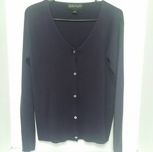 Ellen Tracy Sweaters - Linda Allard Ellen Tracy silk cardigan sweater